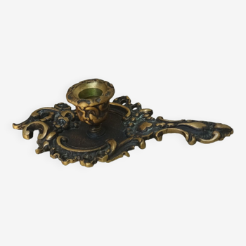 Bougeoir rat de cave bronze ancien