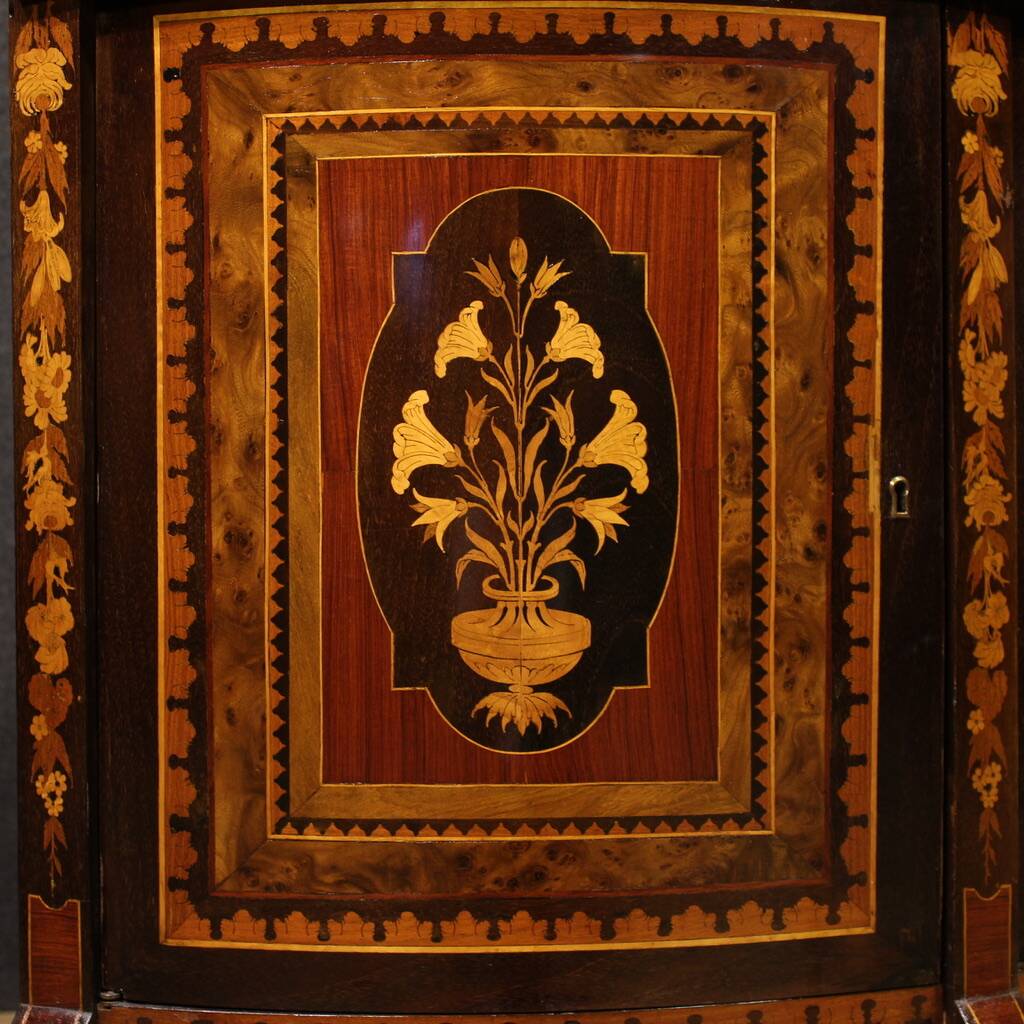 20th Century Inlaid Half Moon Sideboard