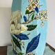 Large Japanese-style garden stool in turquoise glazed ceramic.