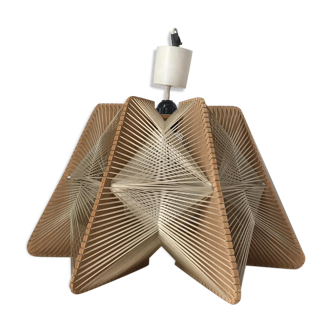 Suspension en bois et fils style scandinave