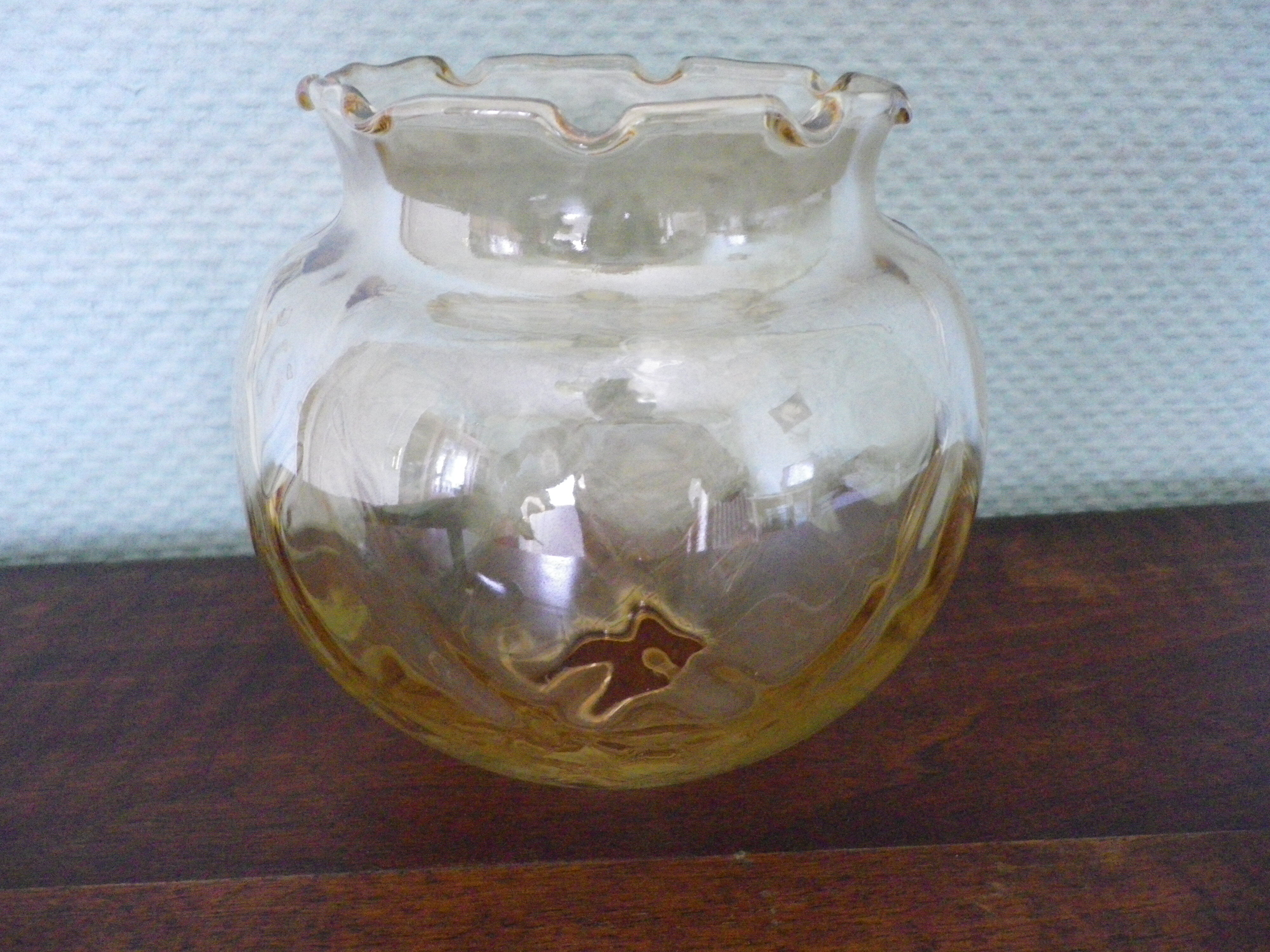 Brass patinated thick metal wall 1940