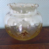 Brass patinated thick metal wall 1940