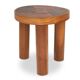 Stools and wall lights in cherry wood and leather. 1970s.