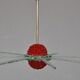 Lustre vintage design italien en verre coloré 8 branches
