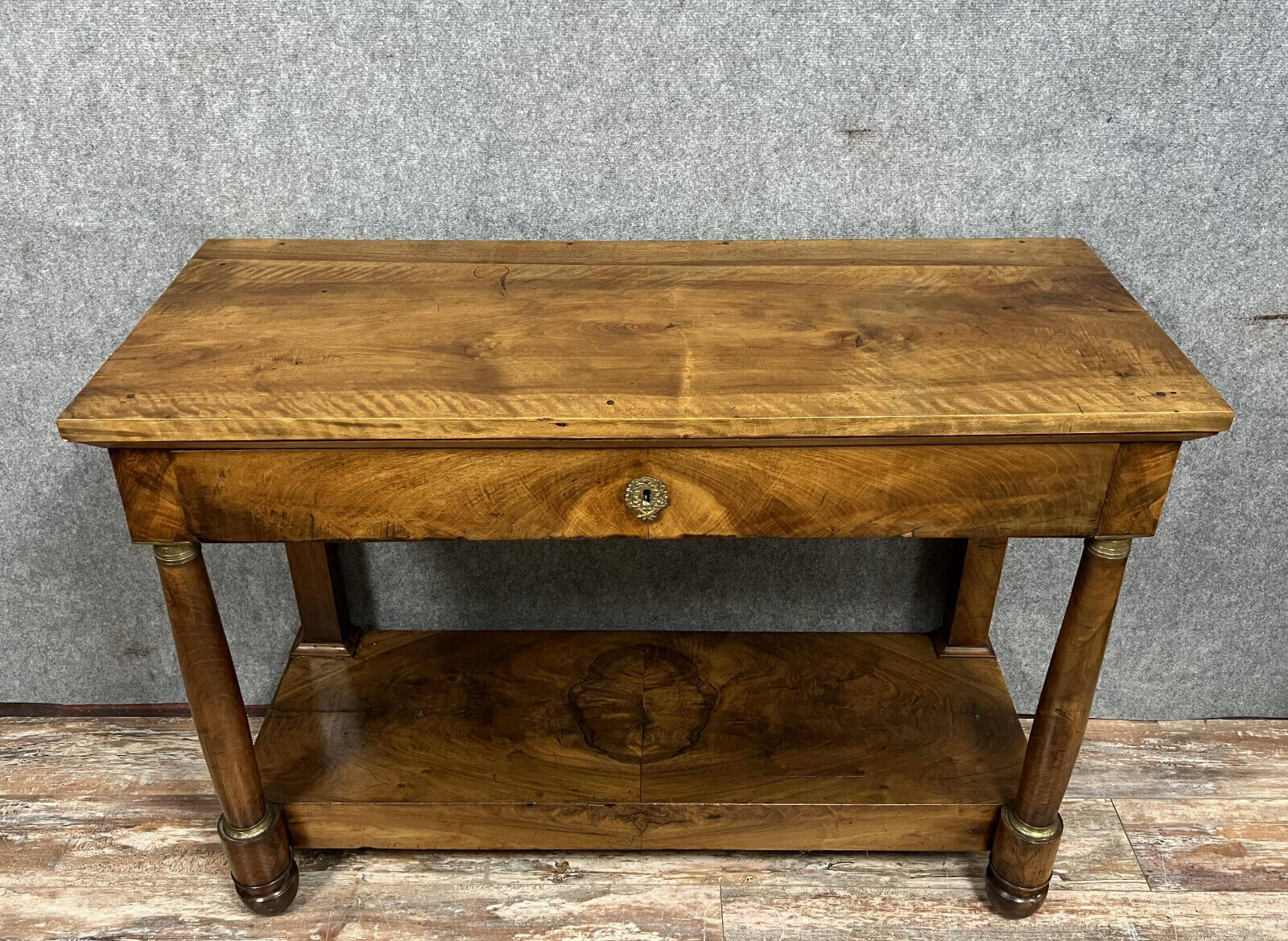 Empire era console in walnut circa 1810