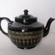 Victoria numbered enamelled earthenware teapot
