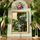 Painted wood mirror