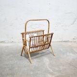 Vintage Rattan Magazine Rack