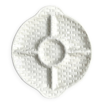 Italian woven earthenware compartment dish