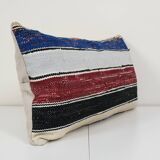 14" x 26" Oriental Boho pillow Kilim pillow cover Chair pillow Small Oblong, Turkish Lumbar Kilim