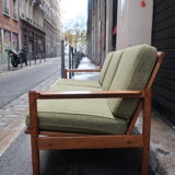 60s oak sofa