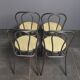 Bistro chairs, imitation cane seat.