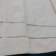 Drap ancien toile de lin retour, fleurs, monogramme brodé main 215 cm x 267 cm