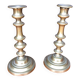 Pair Of Brass Candlesticks & Candlestick