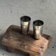 Small stool, footrest in organic blond teak monoxyle wabi-sabi L31