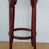 Curved wooden bar stool