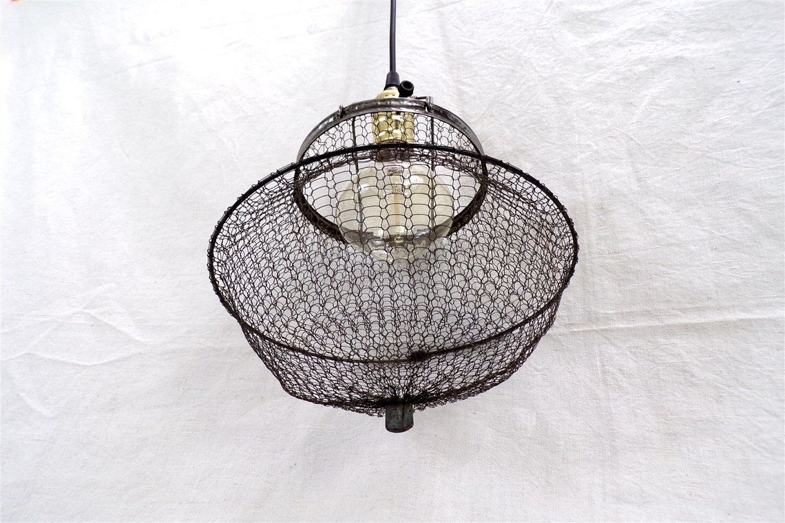 Suspension creation deco basket wire unique piece deco kitchen