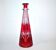 Saint-Louis red overlay lined crystal liqueur decanter – H21.5cm