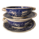 Villeroy and Boch Burgeland blue soup cups with underplates