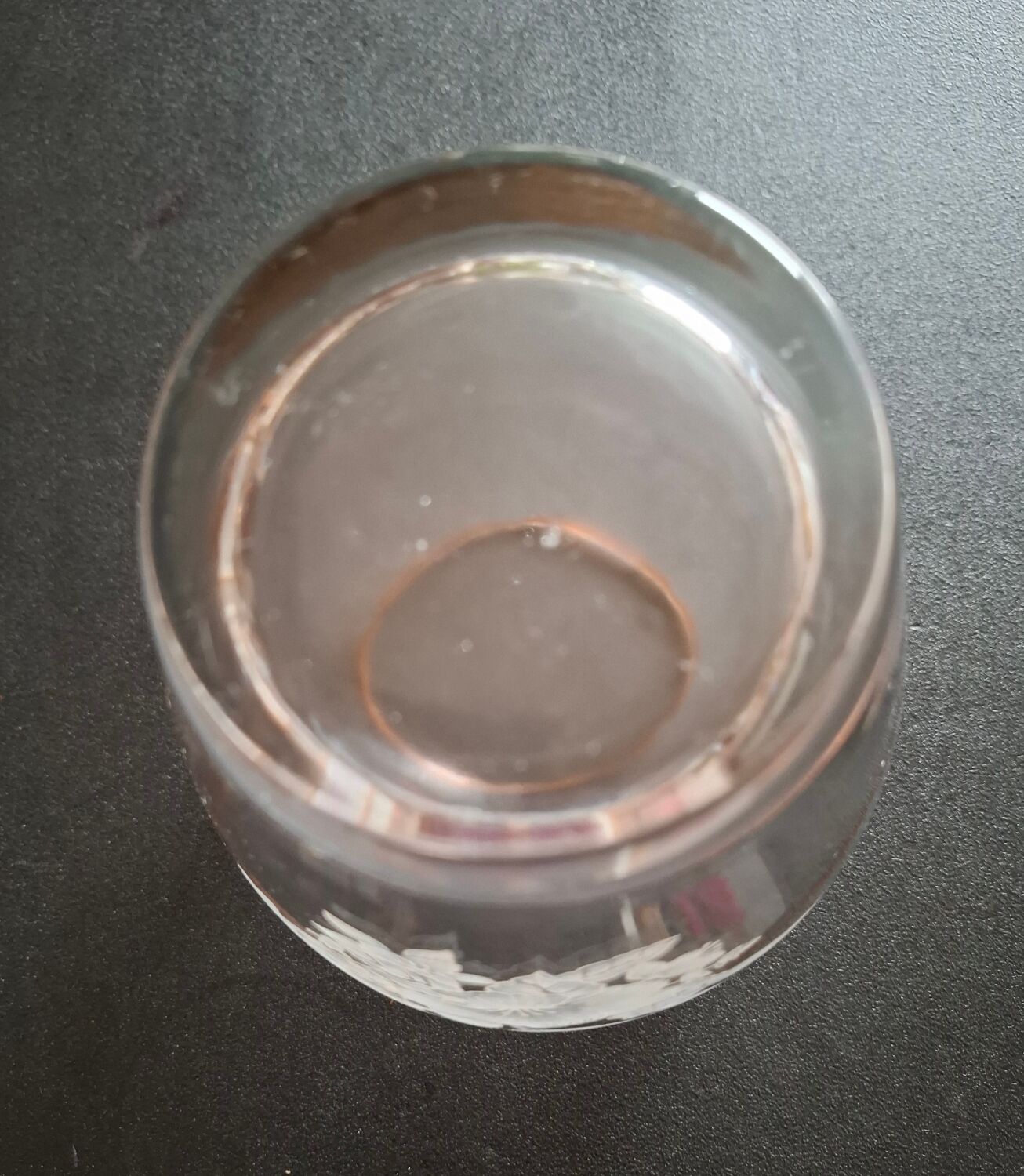 Large engraved crystal vase