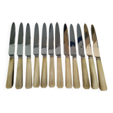 12 knives with horn handle