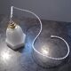 Abat jour tulipe suspension baladeuse en verre opaline Art déco 1930 TBE Ø 9.8 cm