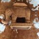 Wicker elephant side table