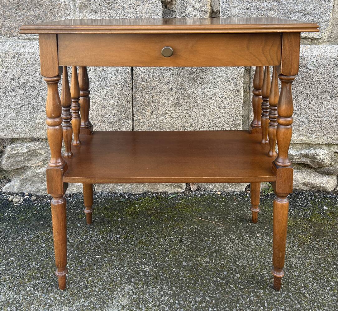 Bedside table, end table, wood, vintage, 60s