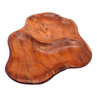 Free-form olive wood dish