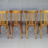 Set of 8 Fischel bentwood Bistrot chairs circa 1930