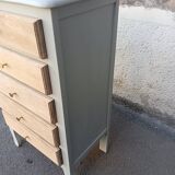 Grey & wood rag picker 5 drawers