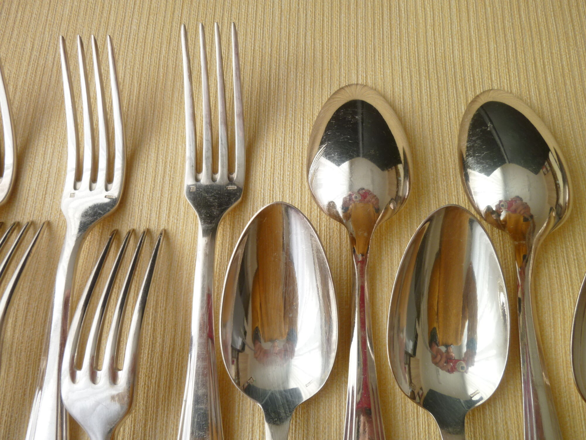 20 table covers, silver metal housewife apollo model baltic goldsmith