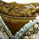 Barbotine pot cache Art Nouveau