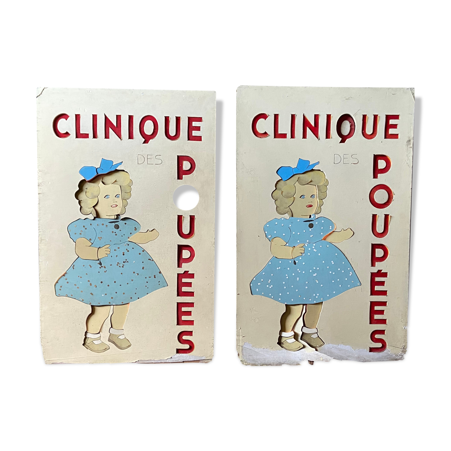 Wooden billboards "antique dolls"