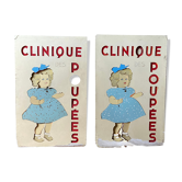 Panneaux publicitaire en bois « poupées anciennes  »