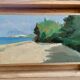 Oil by Walter Cecchi framed in oak American box
