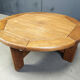 Table basse ronde en chêne danois, années 1960