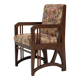 Fauteuil Art Nouveau en chêne avec revêtement floral, Belgique, années 1900