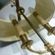 Bronze hot water bottle lamp with tin blind 2 lights