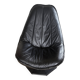 Black leather swivel chair, Artifort style