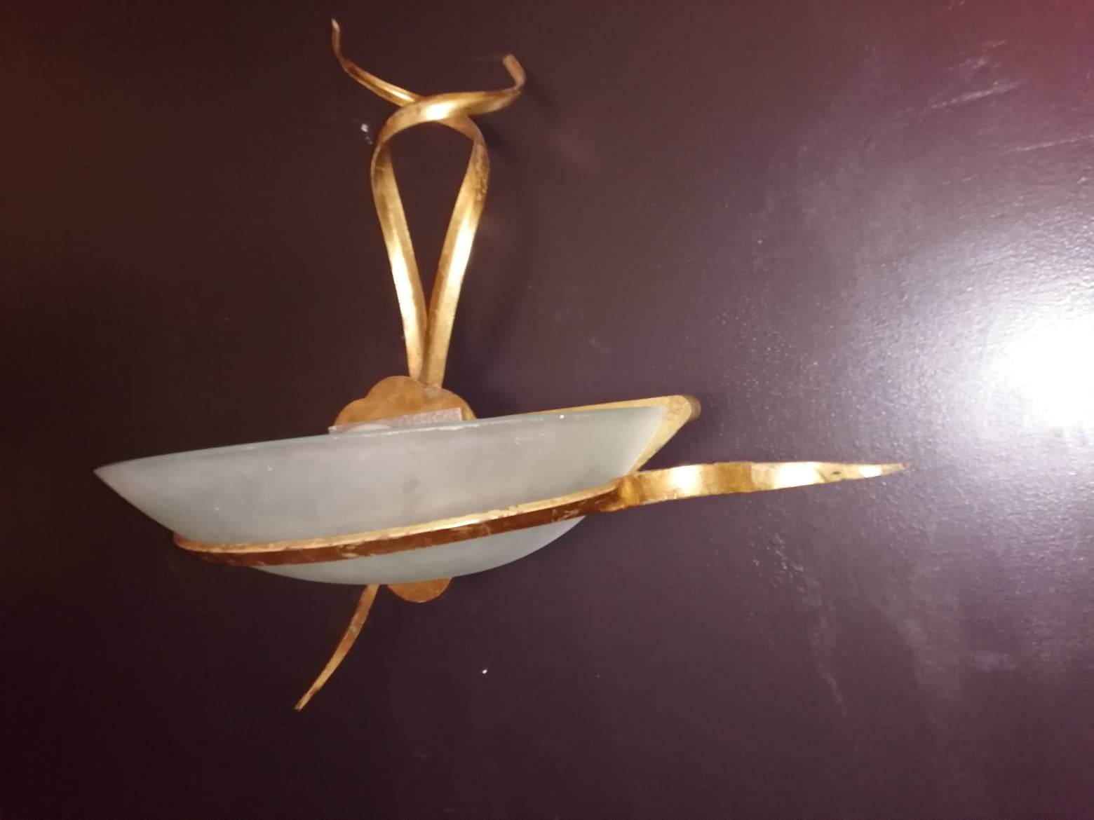 Pair of 70s wall lamps by malka