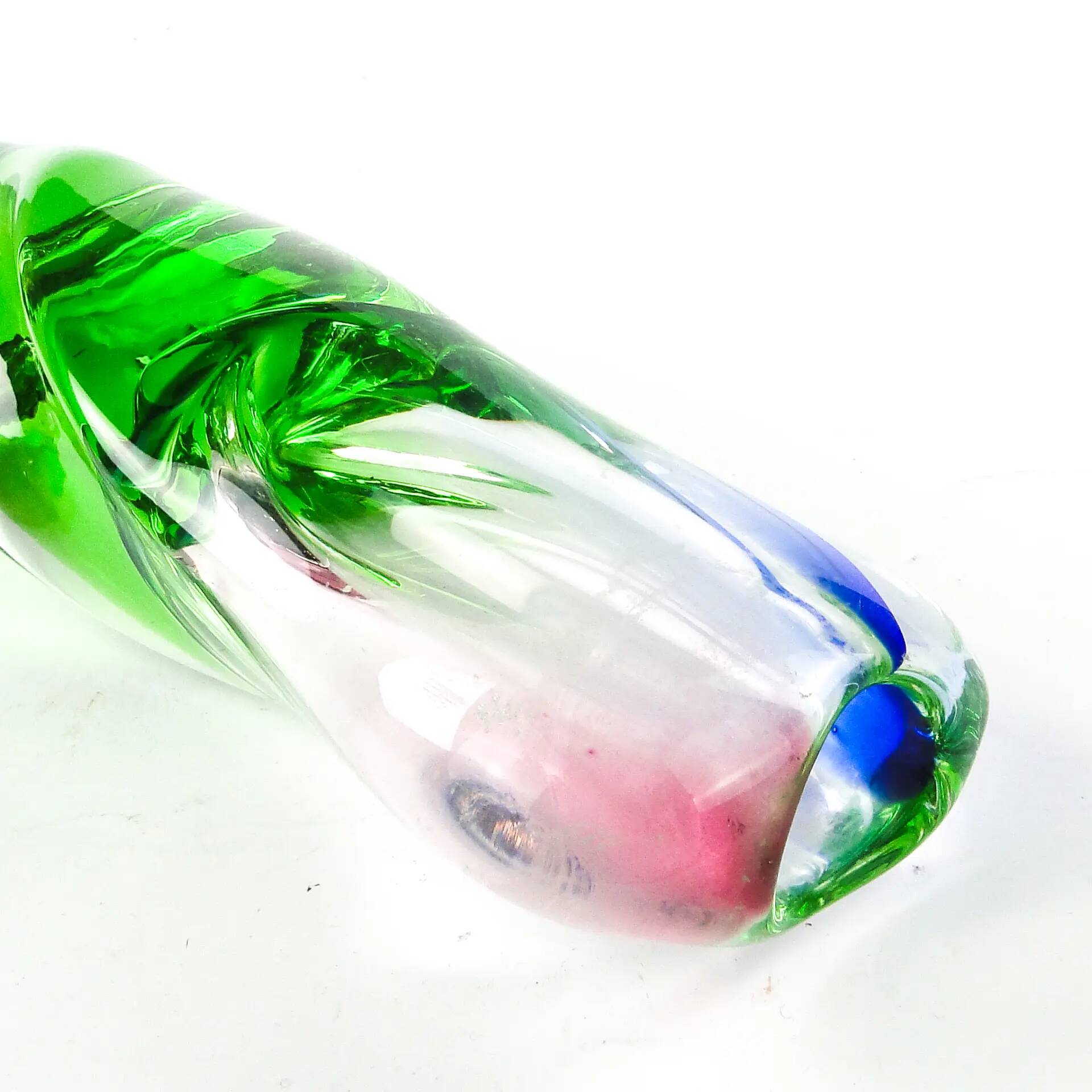 Mid-century modern vase, glass, designed by I. Suhajek, Czechoslovakia, 1960s