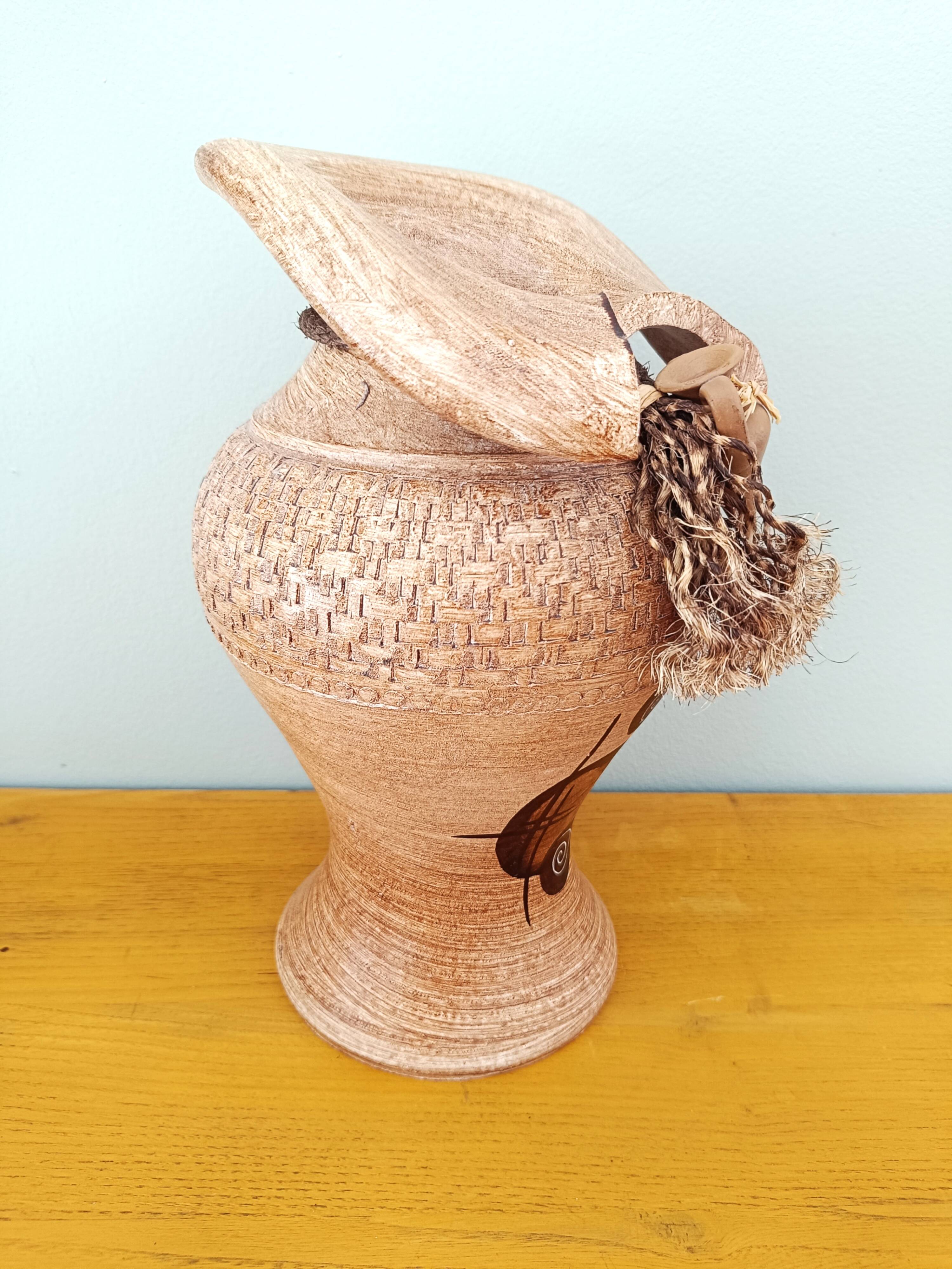 Decorative terracotta vase