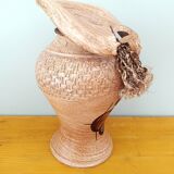 Decorative terracotta vase