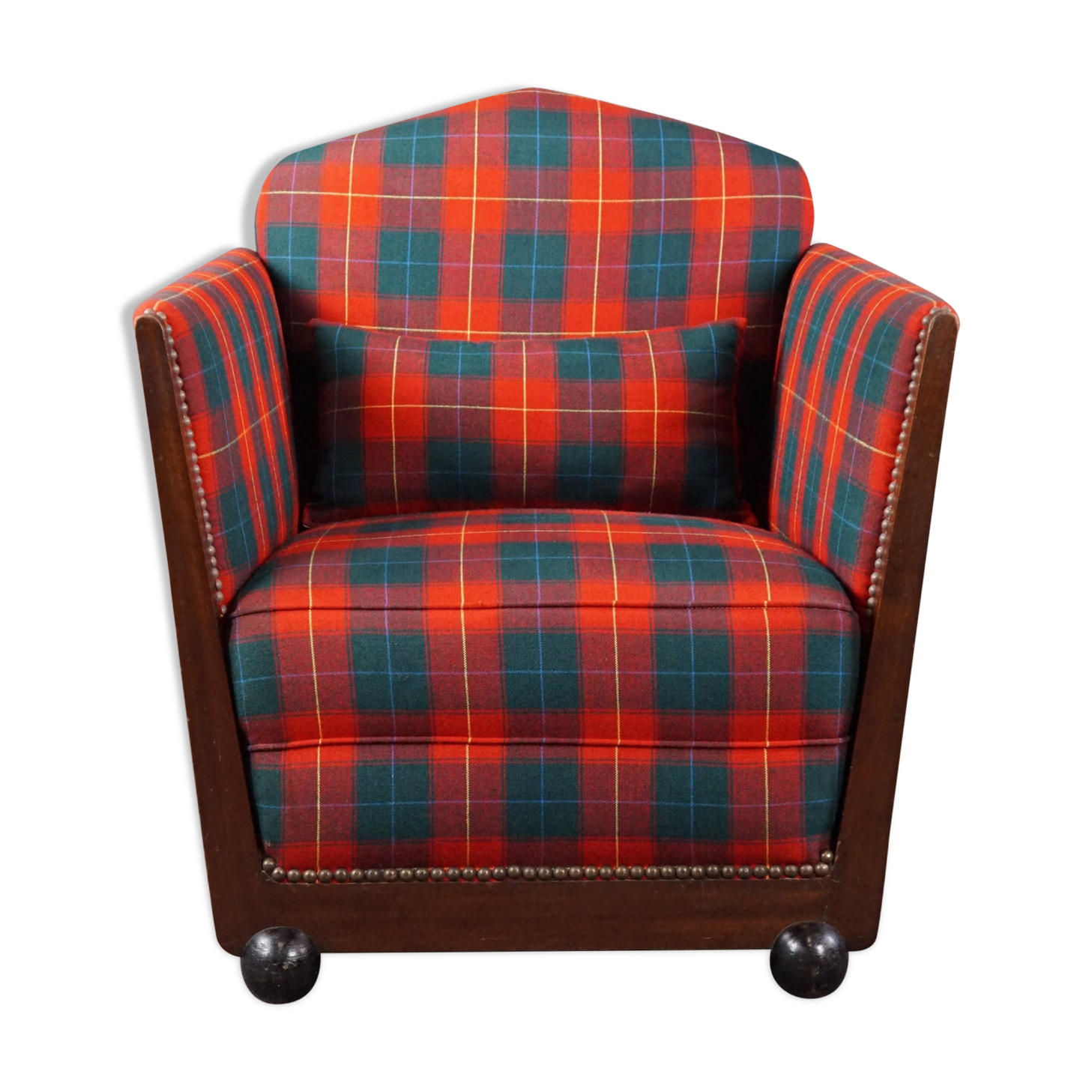 Fauteuil Art Déco à carreaux Max Coini