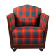 Fauteuil Art Déco à carreaux Max Coini