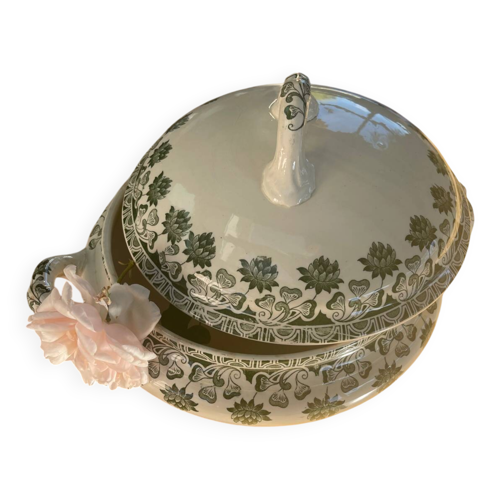 Soupière Badonviller modèle trèfle