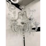 Murano-Style Chandelier in Clear Glass