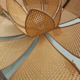 Lotus flower suspension in vintage cannage