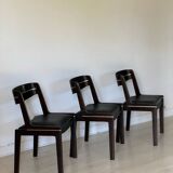 3 1930s leather chairs